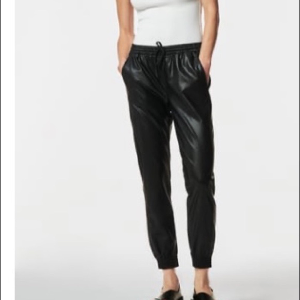 NWT Zara Faux Leather Jogging Pants
